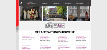 Startseite von der Homepage